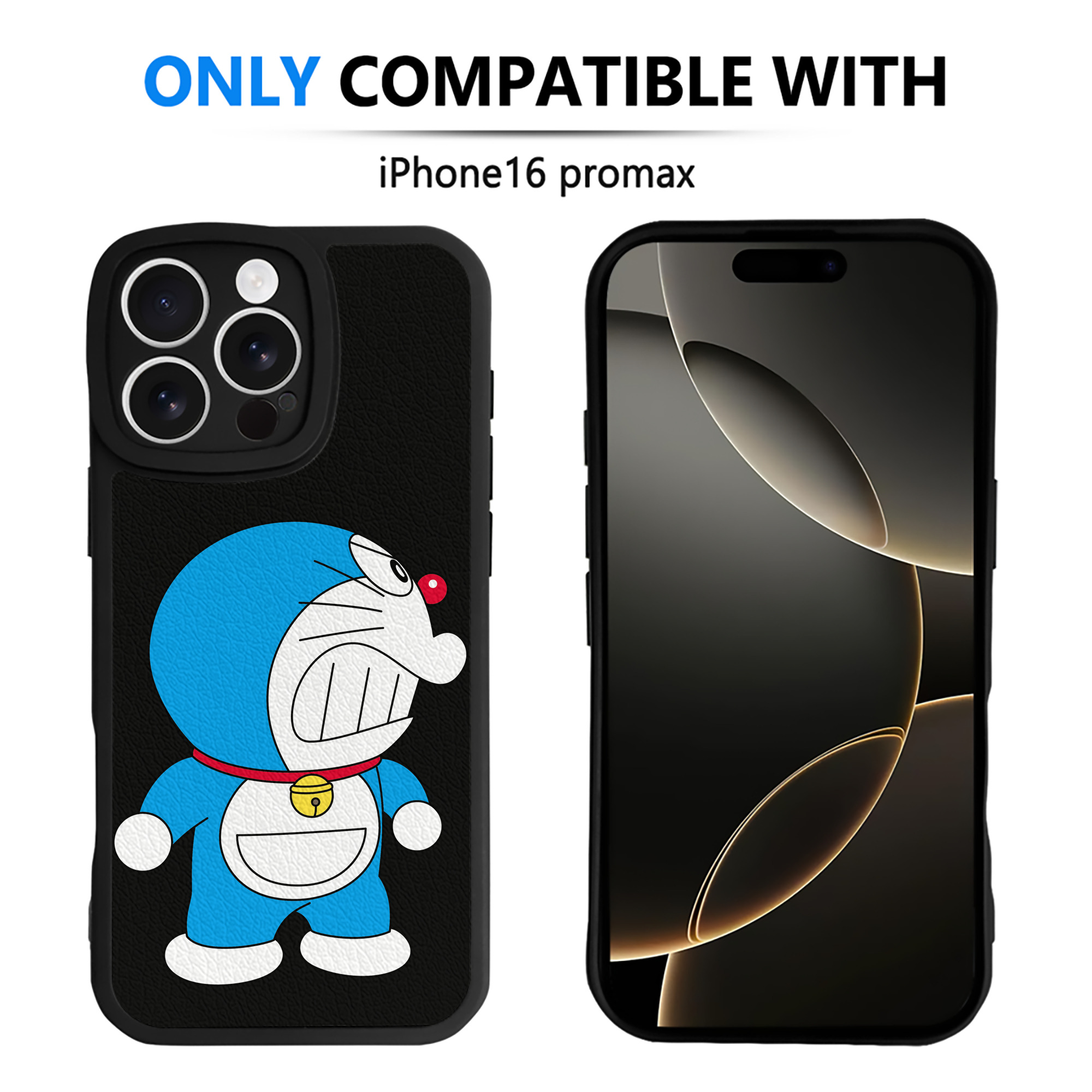 （画像用） ドラえもん Doraemon 【iPhone 16シリーズ対応】シリコンスマホケース（レザー調） 材質：シリコン